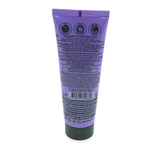 NEW: Mudmasky Midnight Hand Mask 40ml/ 1.35 fl oz. - Picture 2 of 3